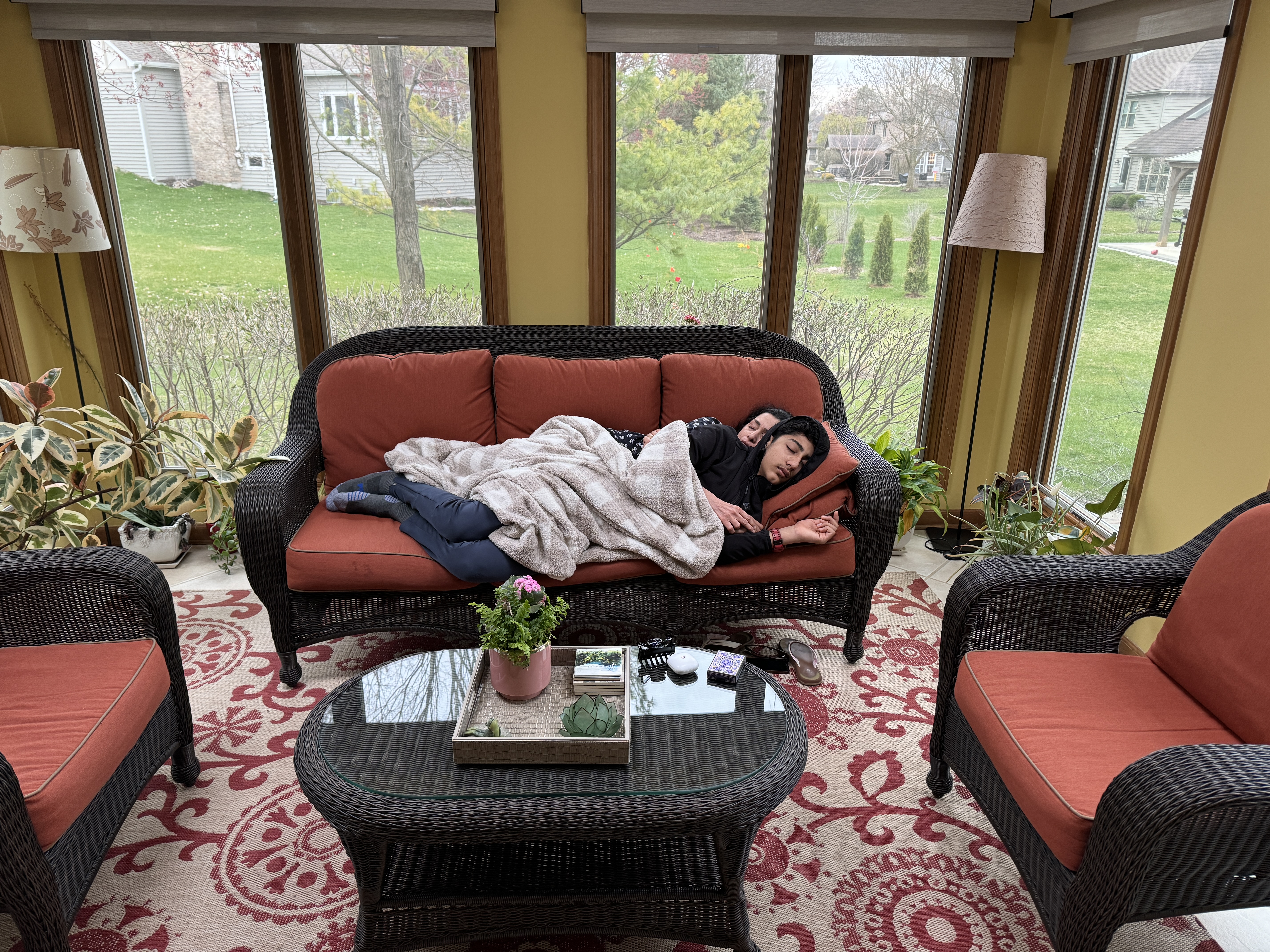 Mar 31, 2024: Teenage cuddles are rare occurences, Naperville, IL, USA