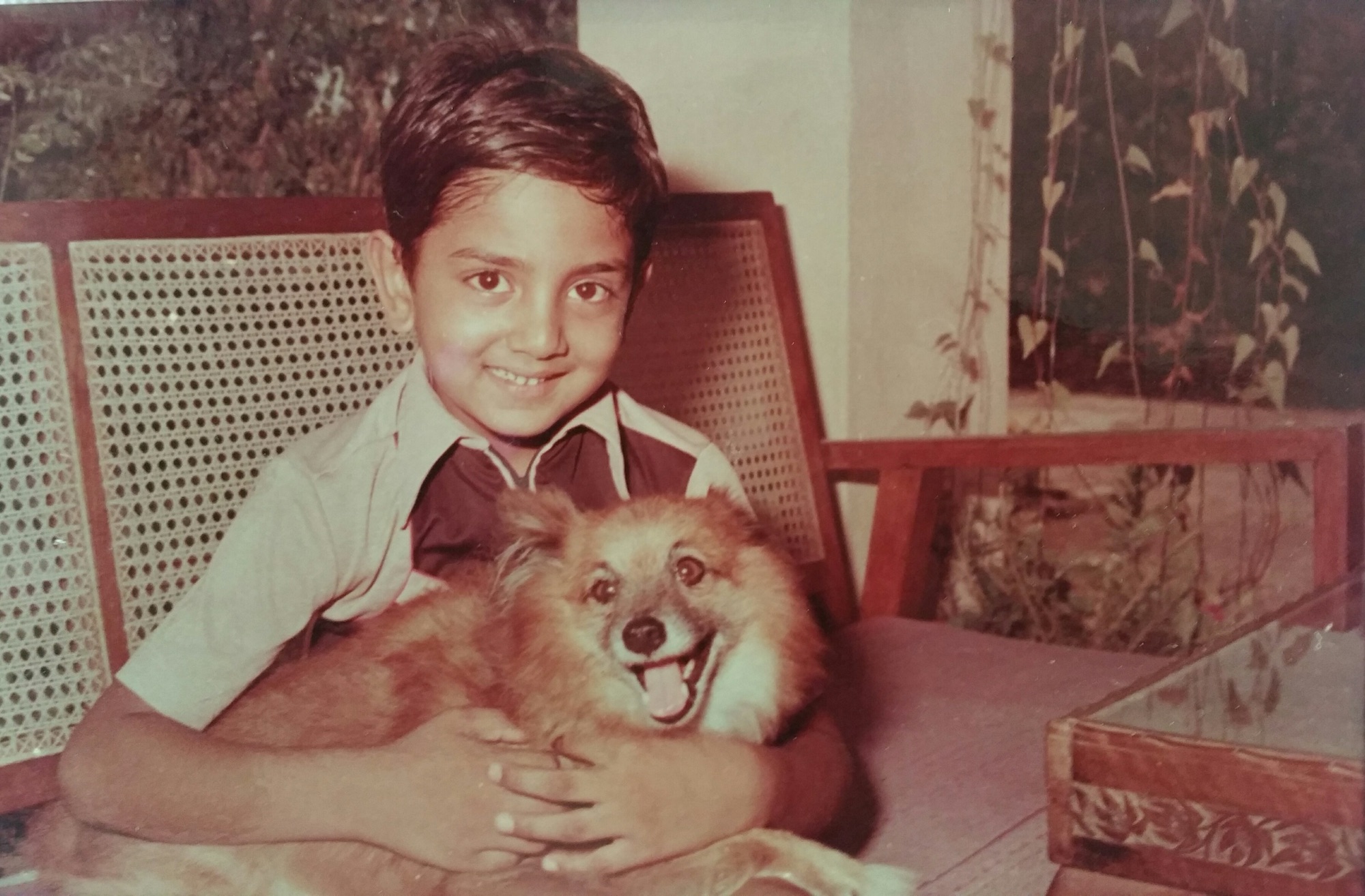 1982, Jamnagar, GJ, India: Me with Tikka