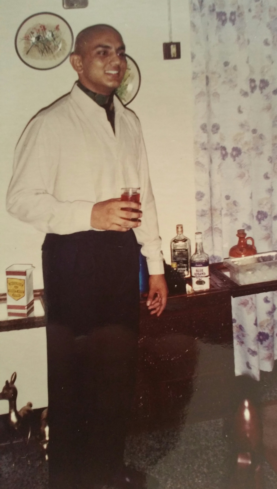 1994, Ambivli, MH, India: Attempting to look like an army officer