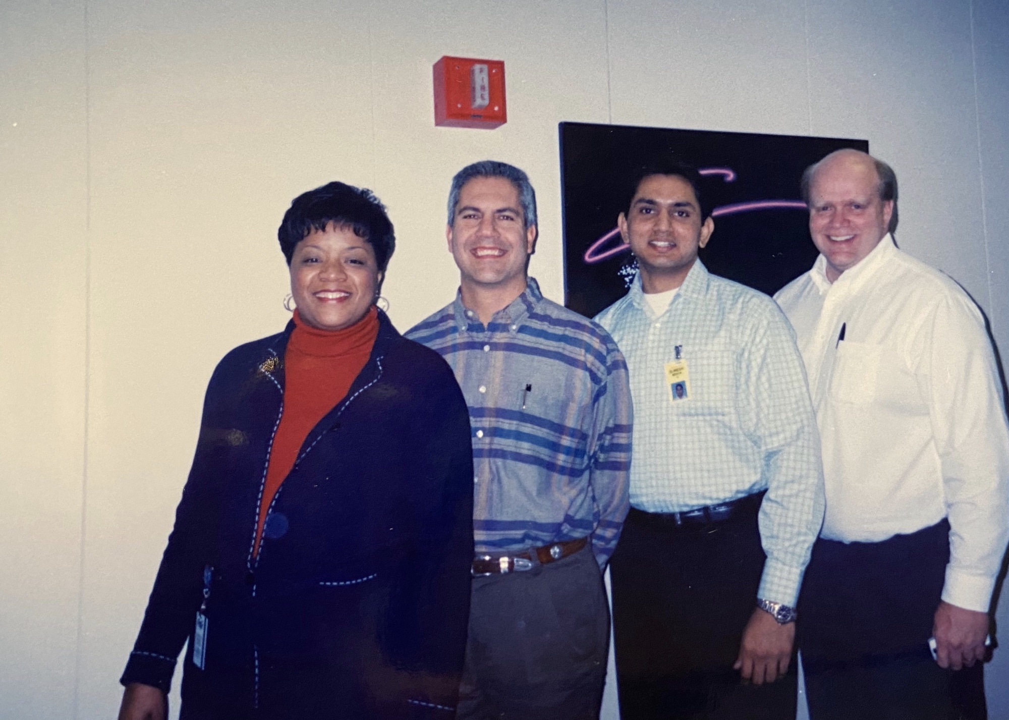 2003, Cincinnati, OH, USA: (L to R) Bea, Paul, Me and Eric in P&G HQ