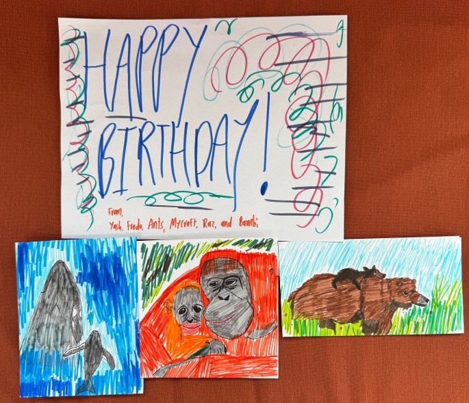 Apr 26, 2025: B'day card from Yash to mom 01 of 04