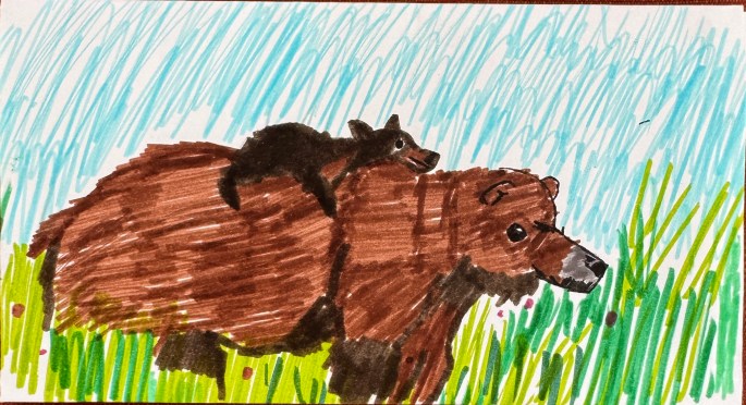 Apr 26, 2025: B'day card from Yash to mom 04 of 04 - Mumma & baby bear
