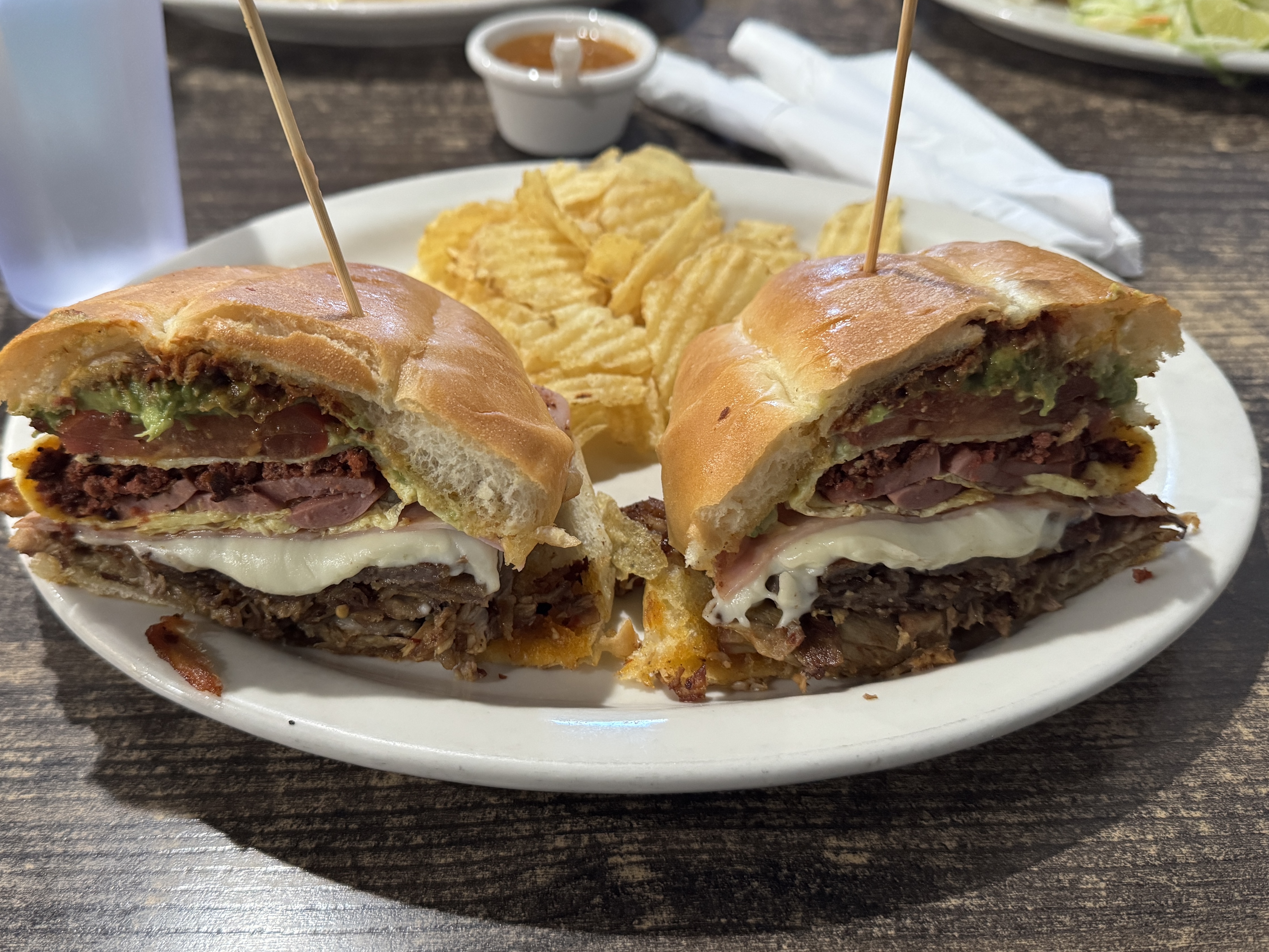 Day 3: Oct 4, 2026: 11:39AM - 5-layered sandwich at Los Reyes de la Torta